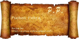 Puches Petra névjegykártya